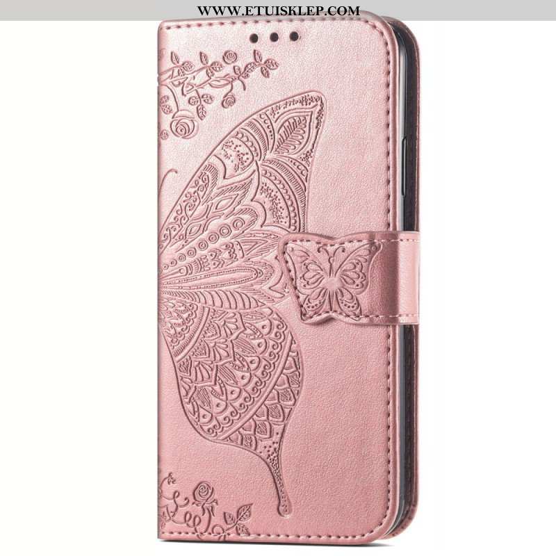 Etui Folio do Vivo Y35 Barokowy Motyl